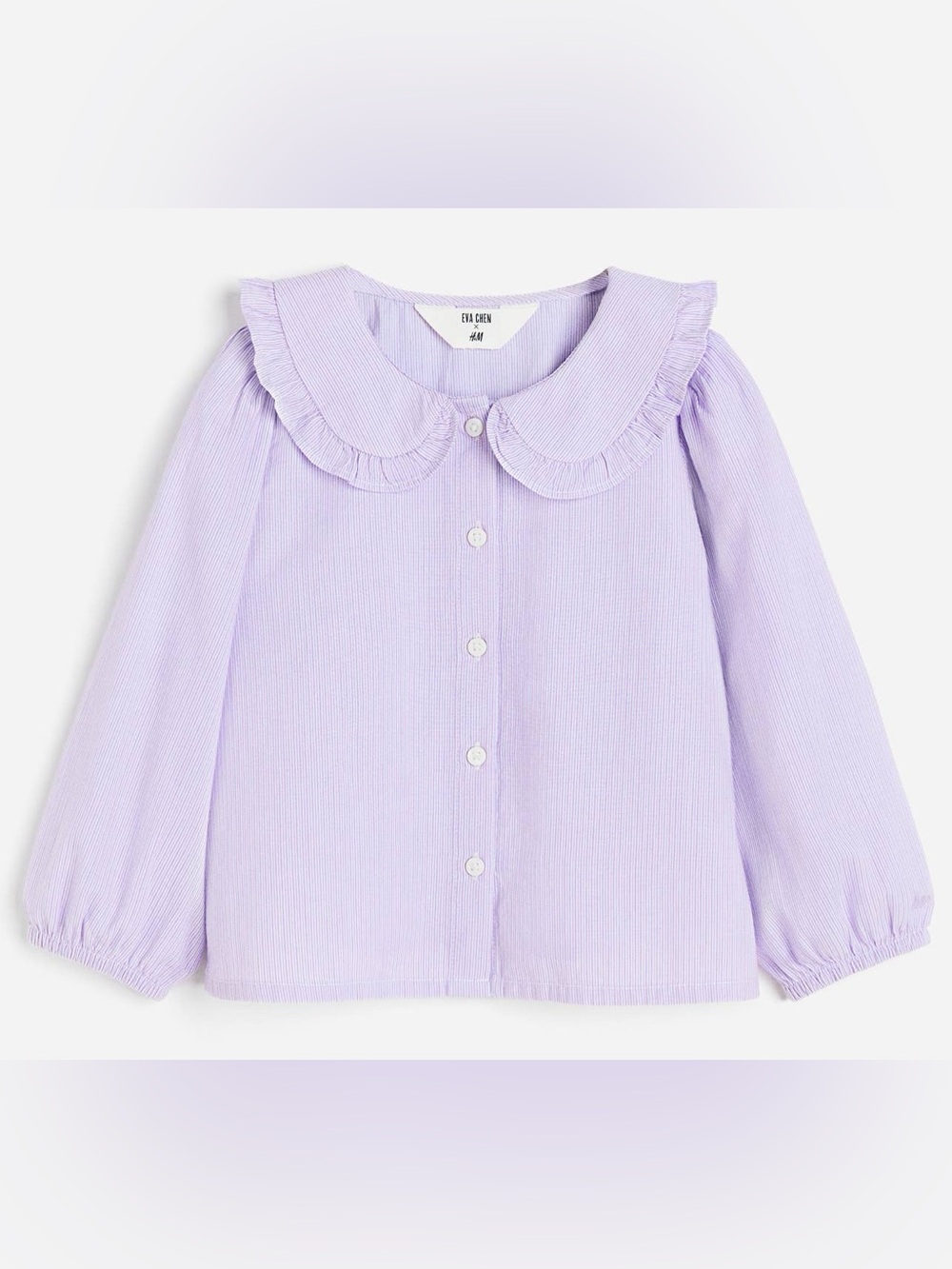 Eva Chen x H&M Lilac Ruffled Peter Pan Collar Button-Up Top for Kids
